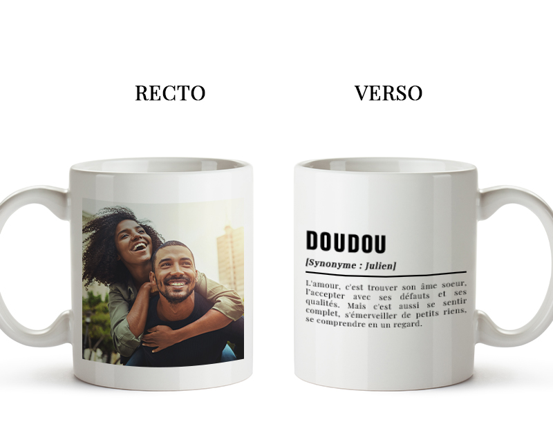 Mug Définition Amour avec photo