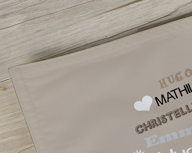 Set de table personnalisable - Coeur Famille