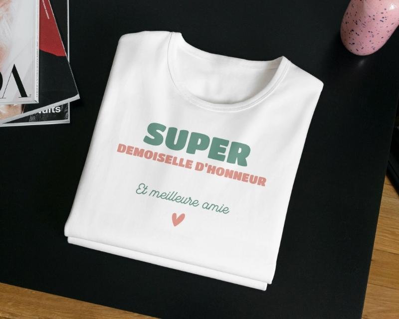 T-shirt femme personnalisé - Super Demoiselle d'honneur