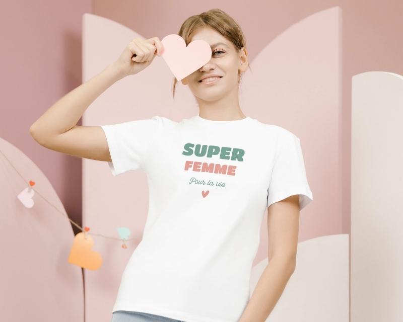 T-shirt femme personnalisé - Super Femme