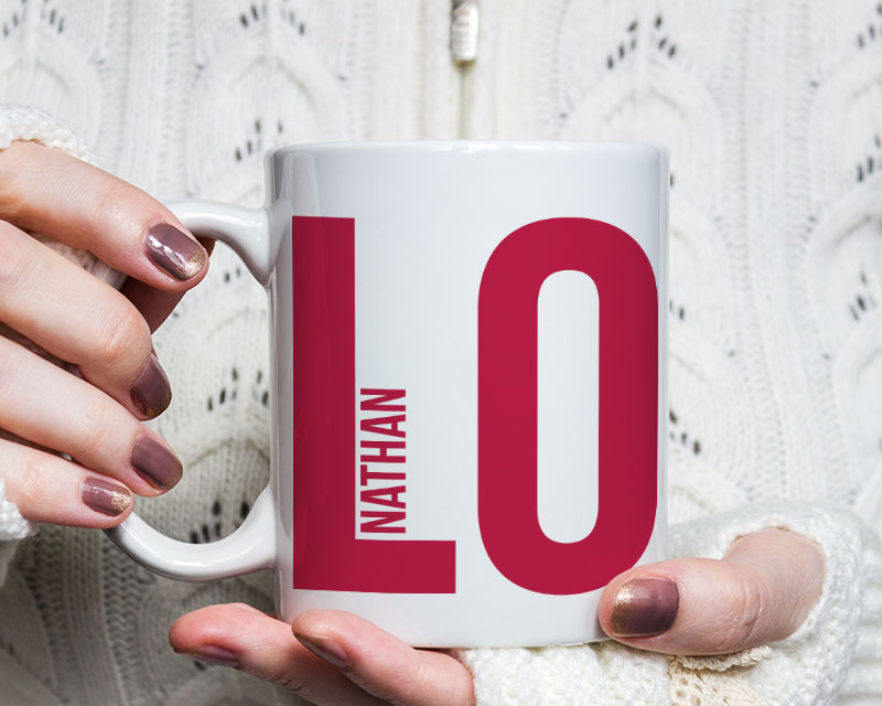 Lot de 2 mugs personnalisés - Love