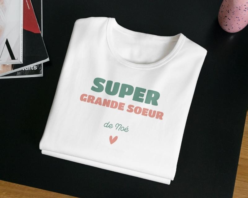 T-shirt femme personnalisé - Super Grande soeur