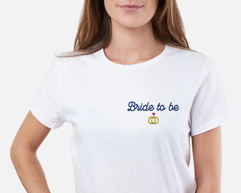 T-shirt brodé Mariage pour femme