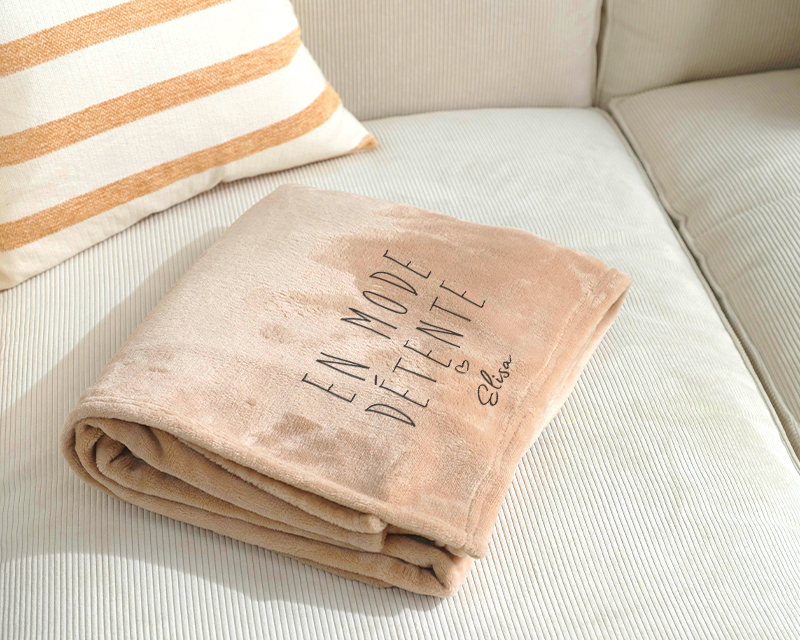 Maxi plaid doux personnalisable - Message