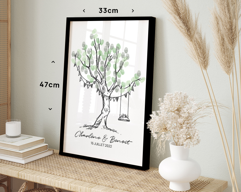 Affiche arbre à empreintes - Mariage