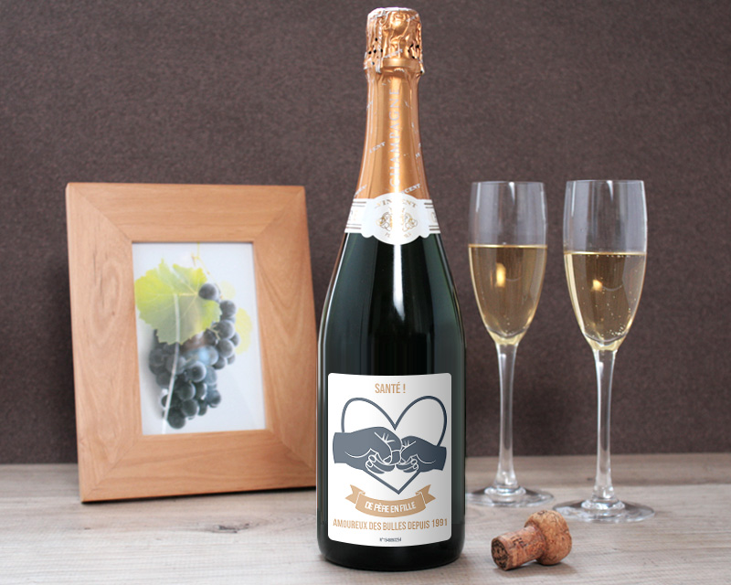 Champagne personnalisable - De Père en Fils - Fille