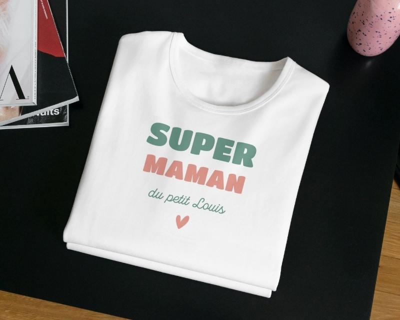 T-shirt femme personnalisé - Super Maman
