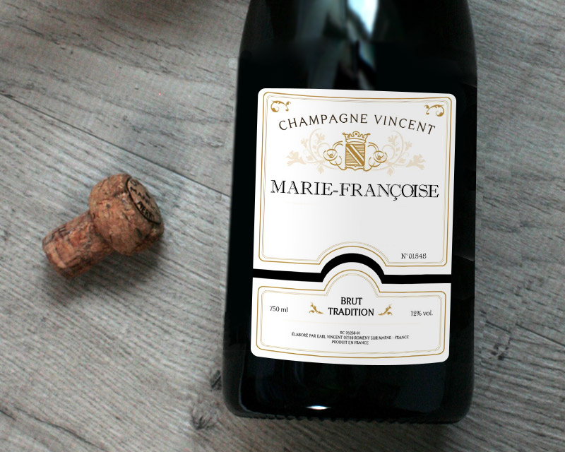 Bouteille de champagne Mon entreprise