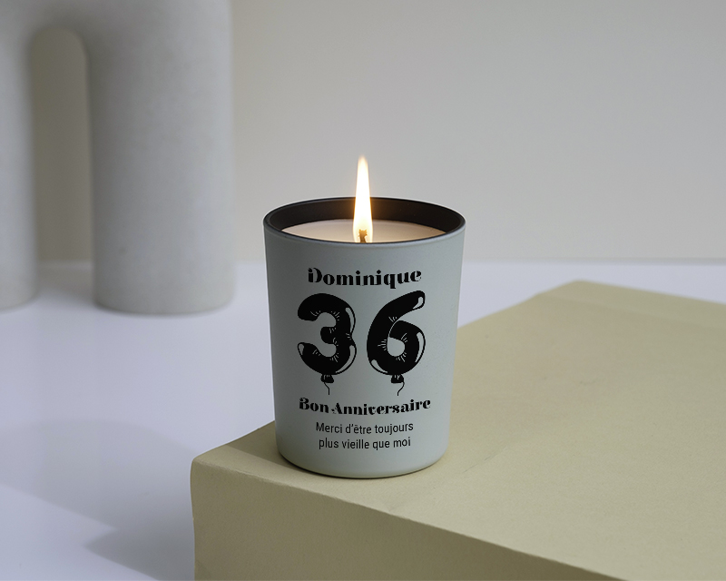 Bougie personnalisable parfumée - Ballons d'anniversaire