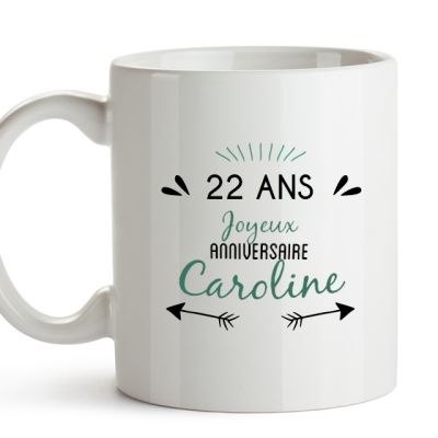 Mug avec message positif femme 22 ans