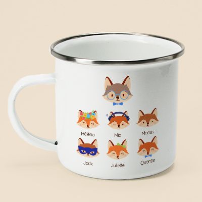 Mug personnalisé émaillé - Papi Renard et sa meute