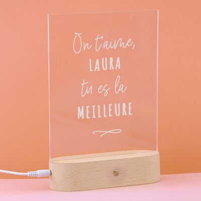 Lampe 3D personnalisée - Message