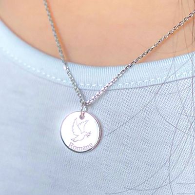 Pendentif personnalisable - Colombe