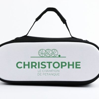 Sacoche de pétanque personnalisée pour un Christophe
