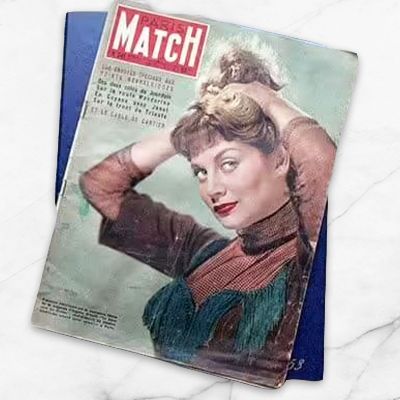 Journal Paris Match de la semaine de naissance dans son écrin personnalisé