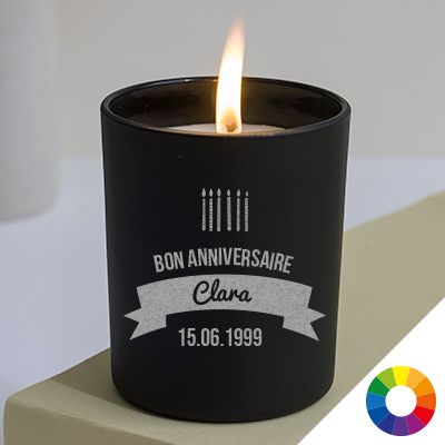Bougie personnalisable parfumée - Bougies d'anniversaire