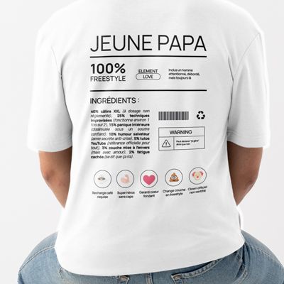 T-shirt homme personnalisé - Composition d'un jeune papa