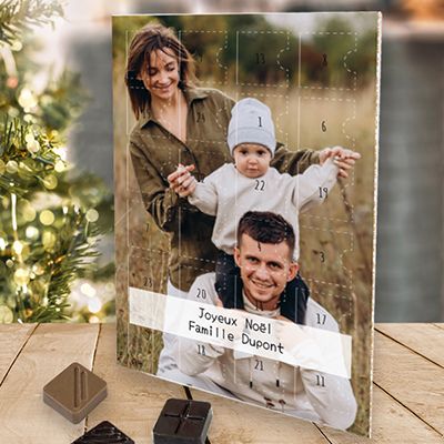 Calendrier de l'Avent personnalisé - Photo et message