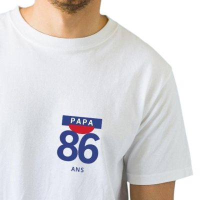 T-shirt blanc homme pastis papa 86 ans