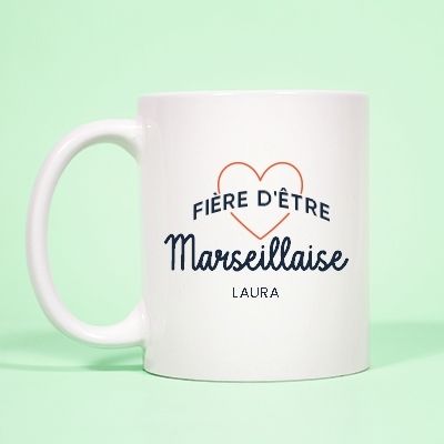 Mug personnalisé - Fière d'être Marseillaise