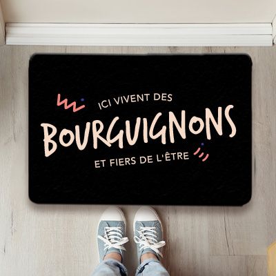 Paillasson personnalisé - Ici vivent des Bourguignons