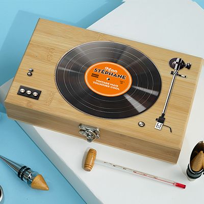 Coffret sommelier personnalisé - Retro Vinyle