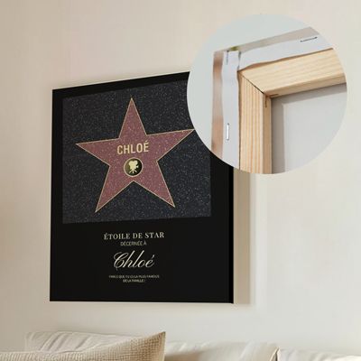 Toile canva personnalisable - Etoile de Star