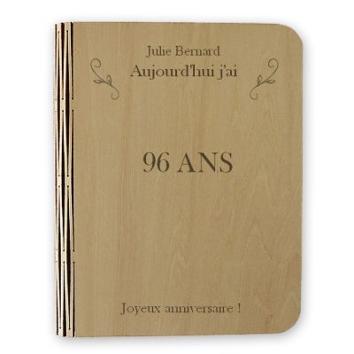 Lampe livre lumineux personnalisable femme 96 ans