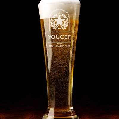Verre à bière personnalisé anniversaire - Prénom et message
