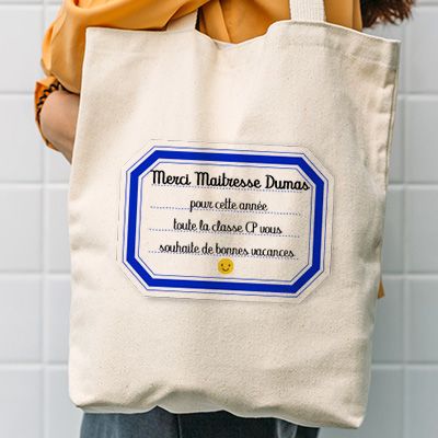 Tote bag personnalisé - Merci Maîtresse, Maître et ATSEM