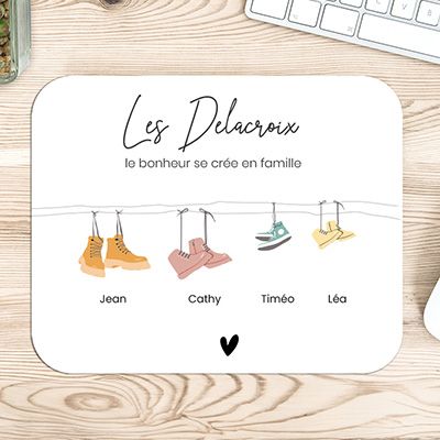 Tapis de souris personnalisé - Famille Chaussures