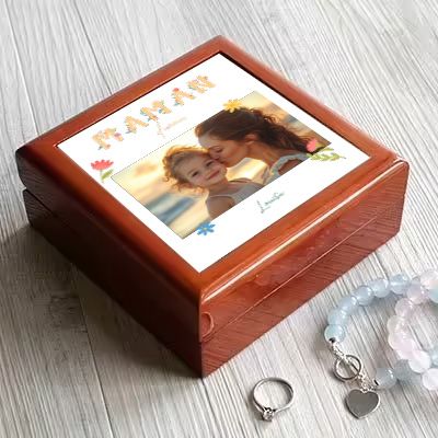 Boite à bijoux personnalisée - Amour Fleuri