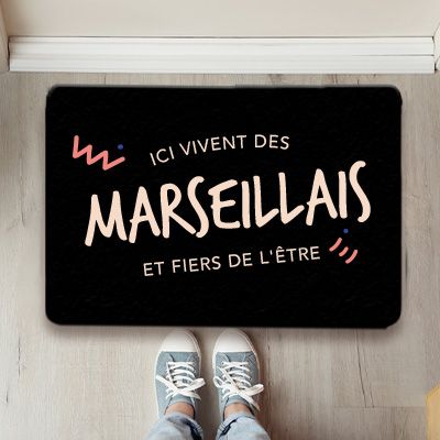 Paillasson personnalisé - Ici vivent des Marseillais