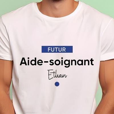 Tee shirt personnalisé homme - Futur aide-soignant