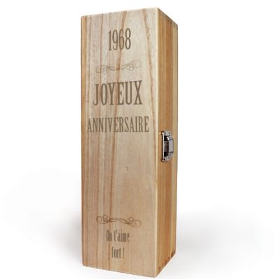 Caisse à vin année vintage année 1968