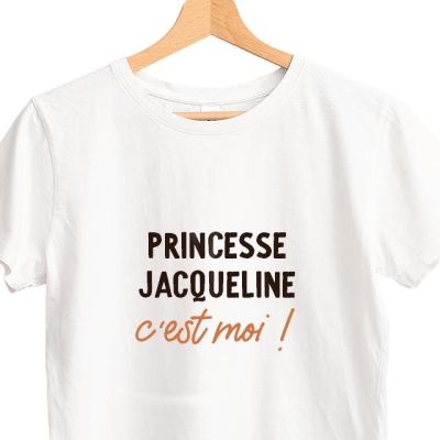 T-shirt blanc personnalisé pour une Jacqueline