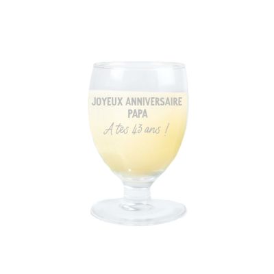 Verre à ricard ballon message papa 43 ans