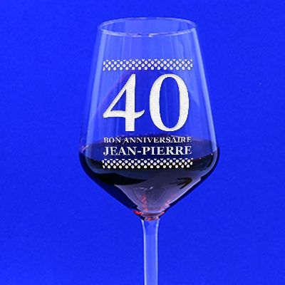 Verre à vin personnalisable anniversaire - Âge