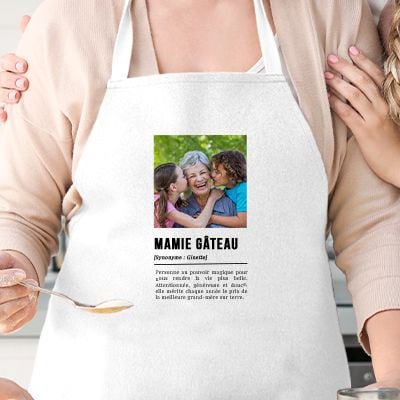 Tablier personnalisé maman, gant et manique personnalisé , coffret cuisine  maman - idée cadeau fête des mères - Un grand marché