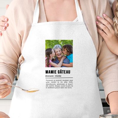 Tablier personnalisé photo - Définition Mamie