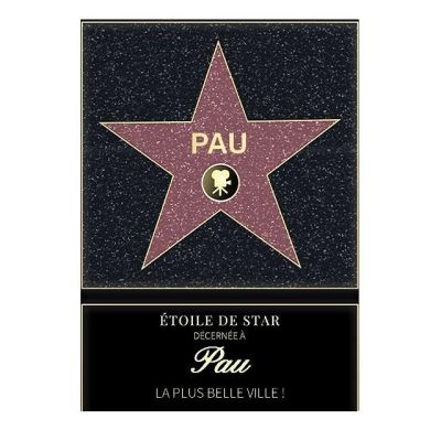 Affiche etoile de star personnalisé Pau