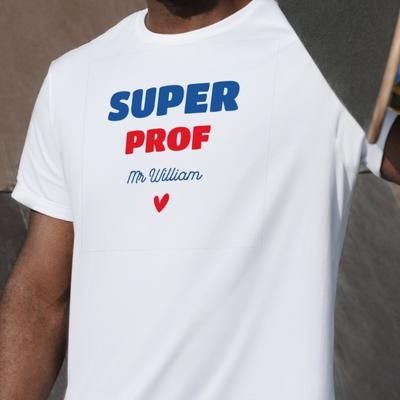 Tee shirt personnalisé homme - Super Prof