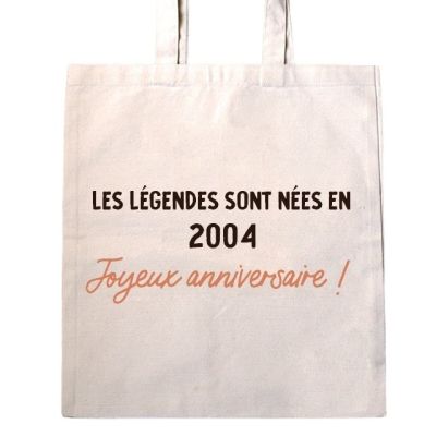 Tote bag message générique année 2004