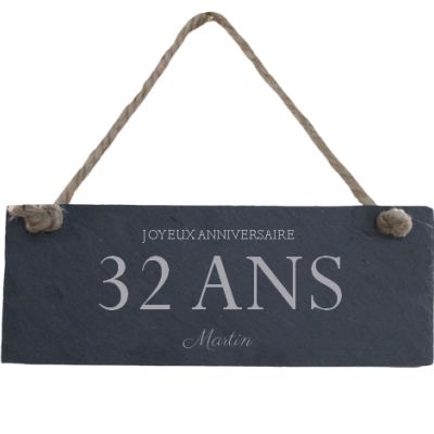 Plaque de porte personnalisable homme 32 ans