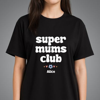 T-shirt noir personnalisé - Cool Mums Club