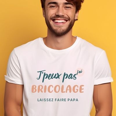 Tee shirt personnalisé homme - J'peux pas j'ai bricolage