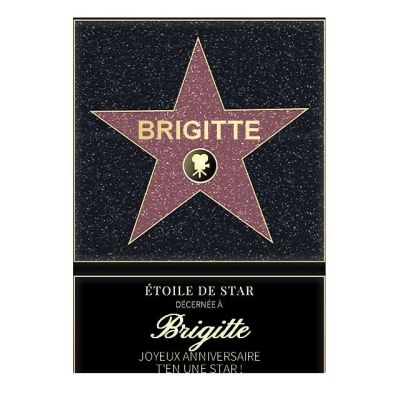 Affiche etoile de star personnalisée pour une Brigitte