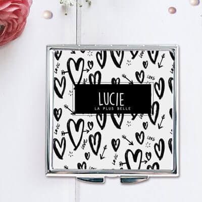 Miroir de sac Coeur Love
