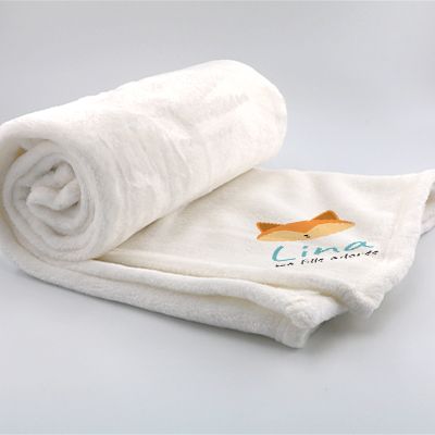 Couverture bébé personnalisée prénom - Renard