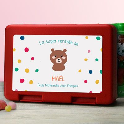 Boîte à goûter personnalisable - Collection Animaux